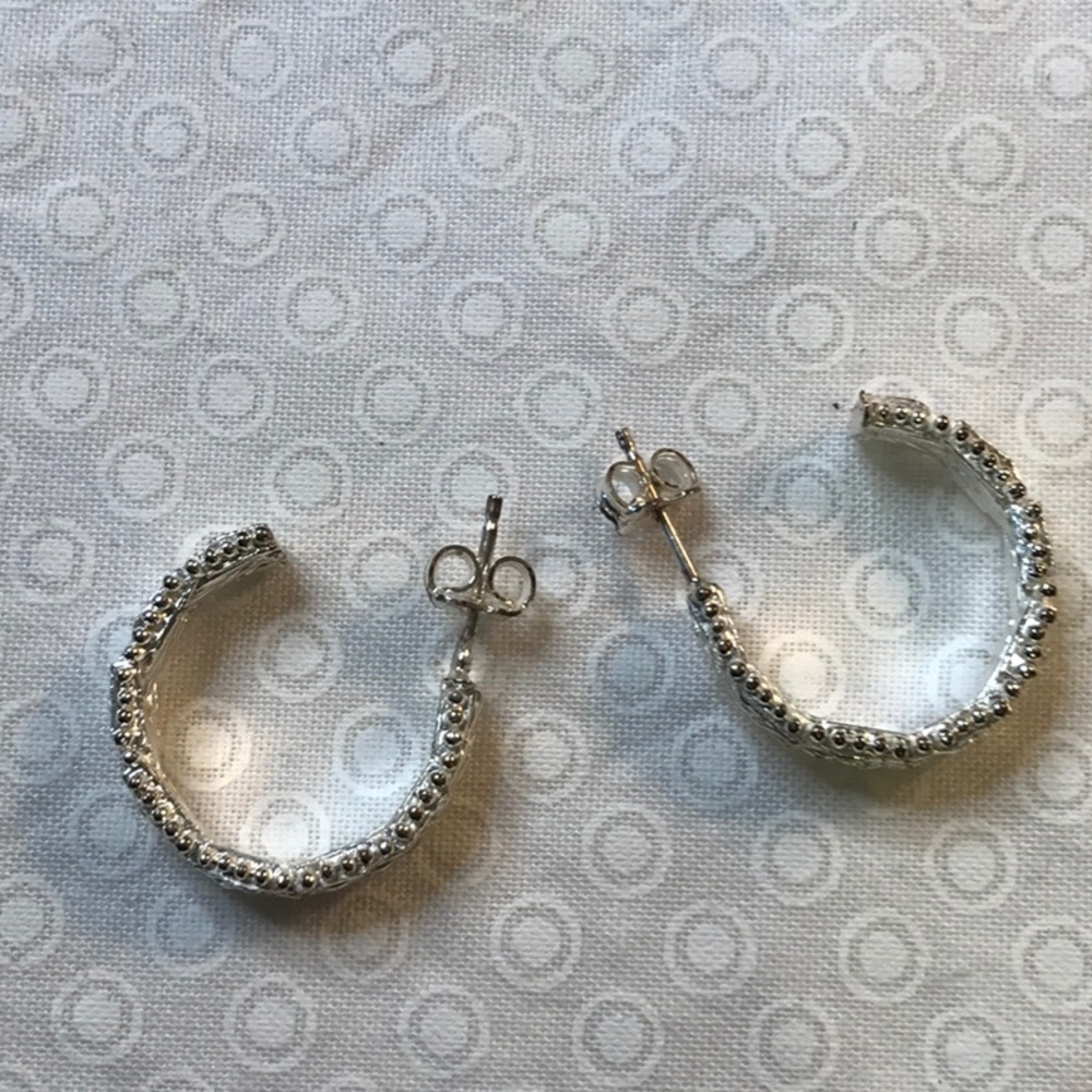 Sterling Silver Earring Hoops - image 1